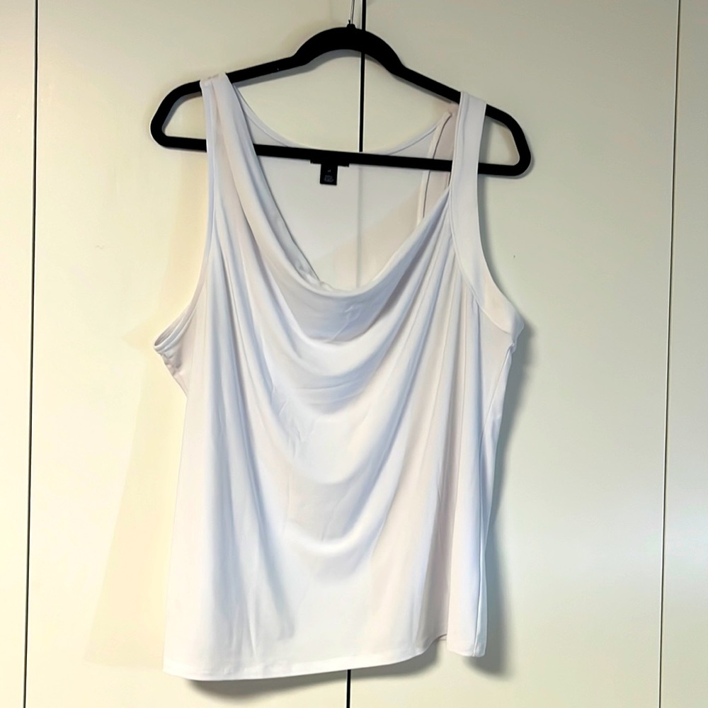 Bright White XL Cowl-neck Halogen Tank - Never Worn